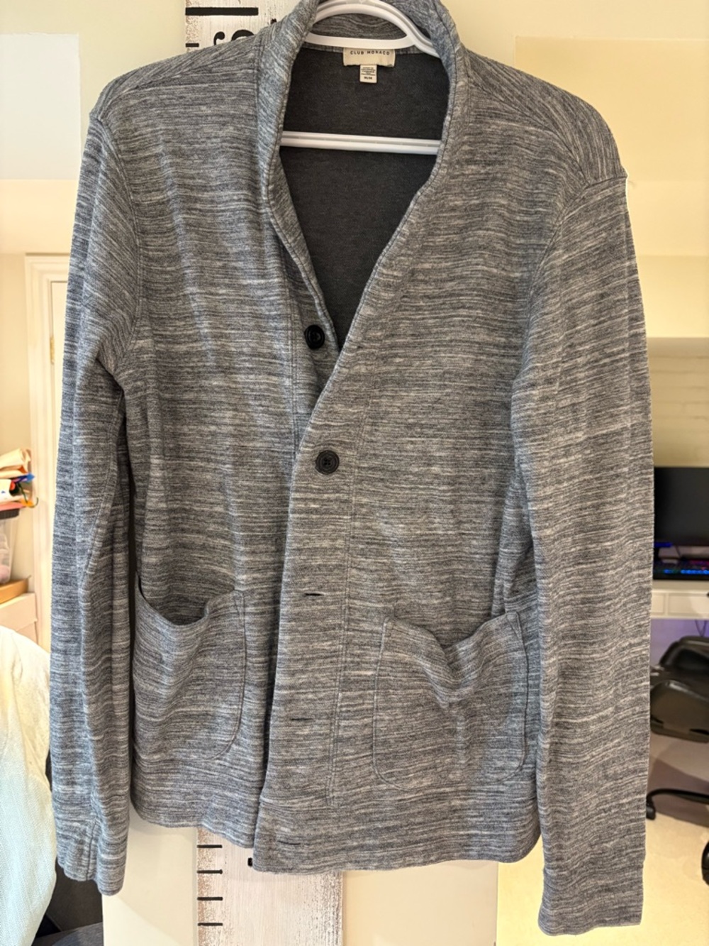 Club Monaco Heather Gray Knit Cardigan